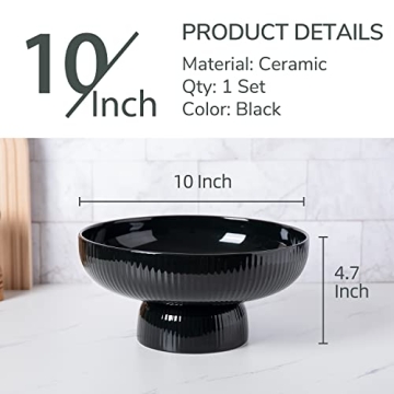 Stylish Magclay Ceramic Fruit Bowl with Drainage Design