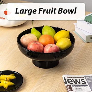 Stylish Magclay Ceramic Fruit Bowl with Drainage Design