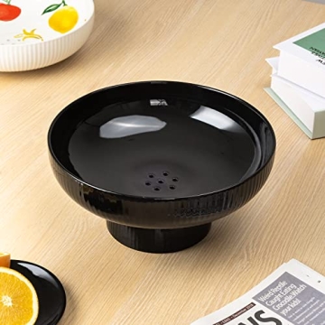 Stylish Magclay Ceramic Fruit Bowl with Drainage Design