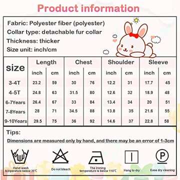 L SERVER Girls Peacoat,Girls Dress Coat, Peacoat with Woolen Collar,Fashion Warm Blended Winter Coat Princess Bow Jacket,Pink 150