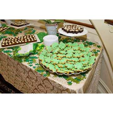 Konsait St Patricks Day Decorations, St.Patrick Shamrocks and Leprechauns Foil Table Confetti (About 400Pcs) &Lucky Shamrock Plastic Coins (40/Pkg) for Saint Patrick Party Decoration Favors Supplies