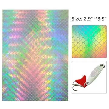 Hologram Fishing Lure Sticker Fish Scales Type Lifelike Realistic Artificial Holographic Seal Fishing Fly Tying Lures Crafts DIY (Set1-3bags)