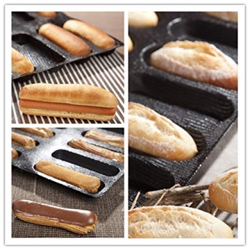 Bluedrop Silicone Hot Dog Bread Forms for Easy Baking