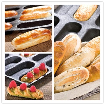 Bluedrop Silicone Hot Dog Bread Forms for Easy Baking