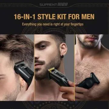 SUPRENT 16-in-1 Beard Trimmer Kit for Men - Versatile Grooming Solutions