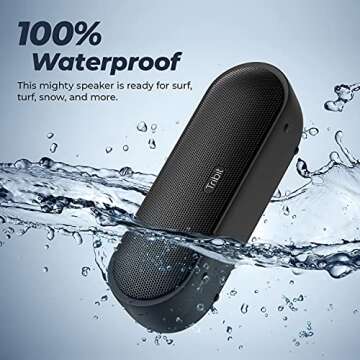 Tribit MaxSound Plus Portable Bluetooth Speaker with 24W Louder Sound, Exceptional XBass, 20H Playtime, IPX7 Waterproof, USB-C, TWS for Party, Outdoor
