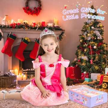 Chillife Princess Dress Up for Girls, Role Play Kids Dress up Clothes fo Girls Gift Set Princess Toy...