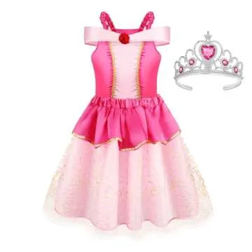 Chillife Princess Dress Up for Girls, Role Play Kids Dress up Clothes fo Girls Gift Set Princess Toys for Little Girls Ages 3-8yrs Toddler Birthday Party