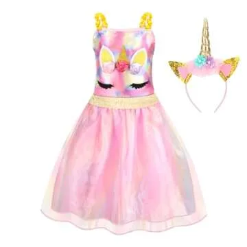 Chillife Princess Dress Up for Girls, Role Play Kids Dress up Clothes fo Girls Gift Set Princess Toys for Little Girls Ages 3-8yrs Toddler Birthday Party