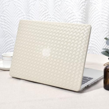 Seorsok MacBook Pro 13 Case - Elegant Leather & Plastic Hard Case with Keyboard Cover