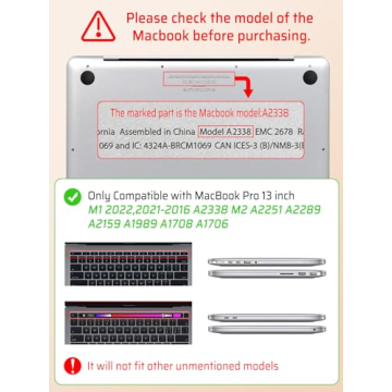 Seorsok MacBook Pro 13 Case Elegant Leather Plastic Hard Cover