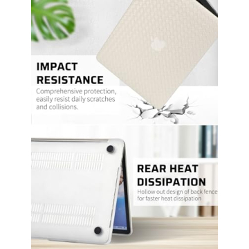 Seorsok MacBook Pro 13 Case Elegant Leather Plastic Hard Cover