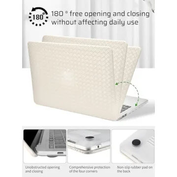 Seorsok MacBook Pro 13 Case Elegant Leather Plastic Hard Cover