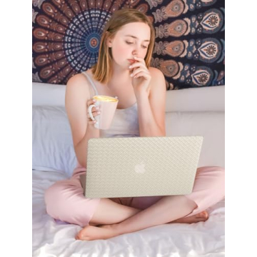 Seorsok MacBook Pro 13 Case Elegant Leather Plastic Hard Cover