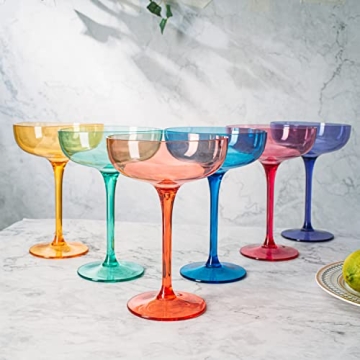 Unbreakable Colored Margarita Glasses - 15oz & Stylish