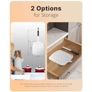 Professional 12-inch Pizza Peel with Heat-resistant Handle