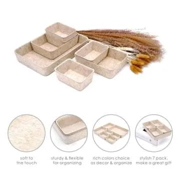 Stylish Welaxy Office Drawer Organizers - 7-Piece Set