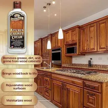 PARKER & BAILEY KITCHEN CABINET CREAM - Multi-surface Wood Cleaner and Polish Furniture Quick Shine Restorer Protector Cabinets Surface Cleaner House Cleaning Supplies Home Improvement