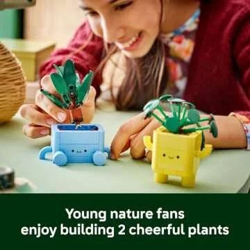 LEGO Botanicals Happy Plants Building Toys - Bedroom or Dorm Room Decor for Girls, Boys, & Adults, Desk or Shelf Display - Birthday Gift Ideas for Kids, Ages 9+ - 10349