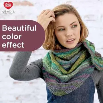 Durable Red Heart Roll with it Melange Show Time Yarn