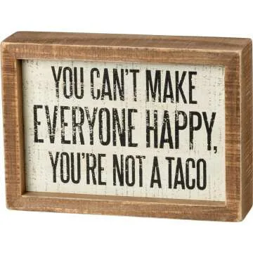 Primitives by Kathy Wooden Home Sign Not A Taco