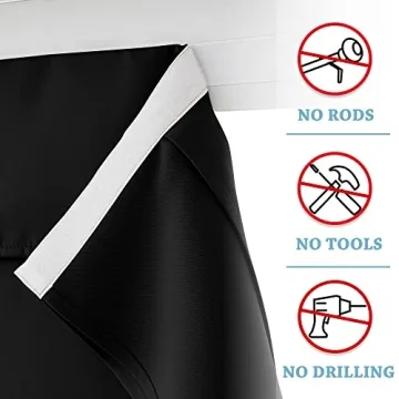 RYB HOME Blackout Door Curtain - Elegant Light Control Shades