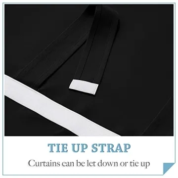 RYB HOME Blackout Door Curtain - Elegant Light Control Shades