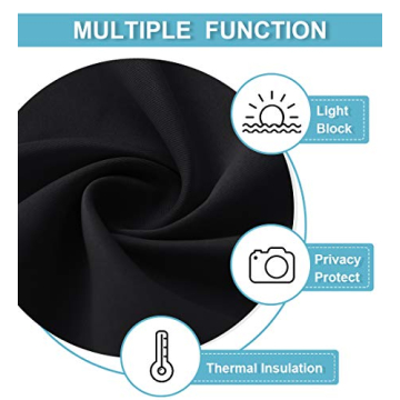 RYB HOME Blackout Door Curtain - Elegant Light Control Shades