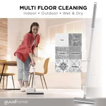 GUUDHOME 55.3” Floor Brush - 2-in-1 Scrubber & Scraper