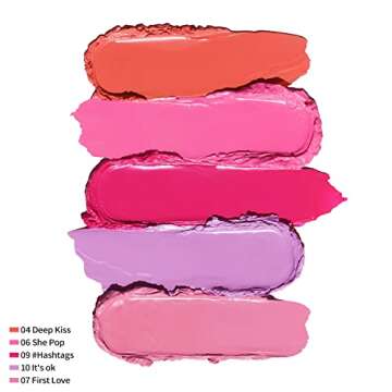 Oulac Coral Peach Red Lipstick for Women - Moisturizing Lip Stick Red, Glossy Tinted Lip Balm, Sheer Shine Juicy Finish, Lightweight and Hydrating Formula for Dry Lip Care, Vegan 2.2g/0.07oz (04)