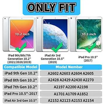 RTOBX Kids Case for iPad 10.2 & 10.5, iPad 9th/8th/7th Generation 10.2" 2021 2020 2019 Case with Scr...