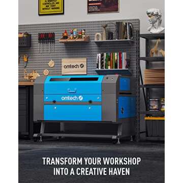 OMTech 60W CO2 Laser Engraver for Precision Engraving