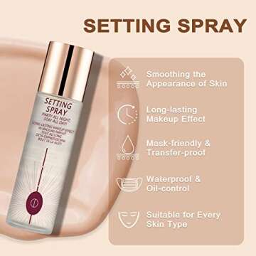 Setting Spray Flawless Long Lasting Makeup Spray Pore Minimizing Sebum and Shine Control Pore Filler...