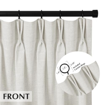 Elegant HOMERILLA Pinch Pleated Curtains for Home Decor