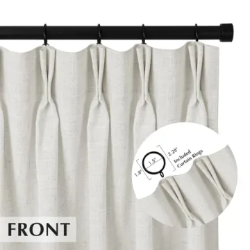 Elegant HOMERILLA Pinch Pleated Curtains for Home Decor
