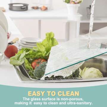 Durable VASUHOME Tempered Glass Cutting Boards - Stylish & Versatile