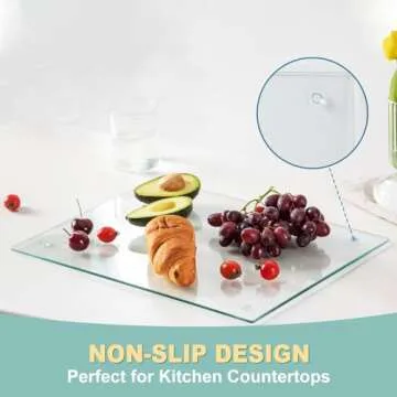 Durable VASUHOME Tempered Glass Cutting Boards - Stylish & Versatile