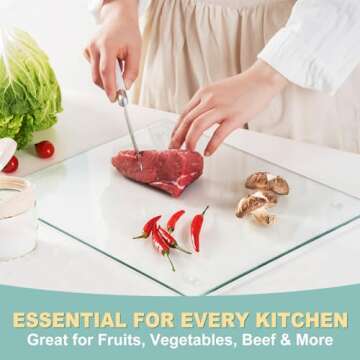 Durable VASUHOME Tempered Glass Cutting Boards - Stylish & Versatile