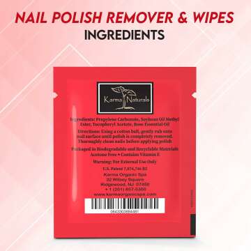 Karma Halal Nail Polish Remover Wipes - Vegan & Non-Toxic