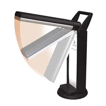 OttLite L139AB 13 Watt Desk Lamp with Swivel Base, Black