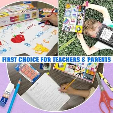 BAZIC Back To School Kit 60 Count Essential Supplies