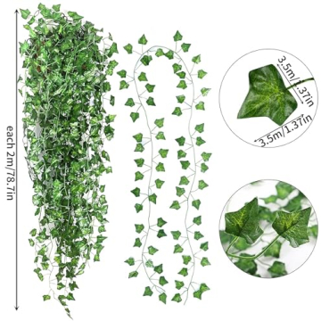 JPSOR 24pcs Artificial Ivy Garland for Home Decor