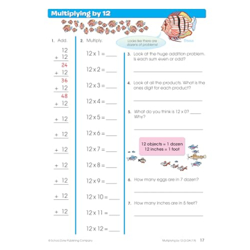 Multiplication & Division Workbook for Grades 3-4