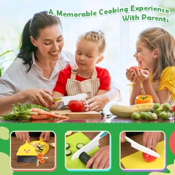 Salufo 14 PC Kid Safe Knife Set for Kids Cooking Fun