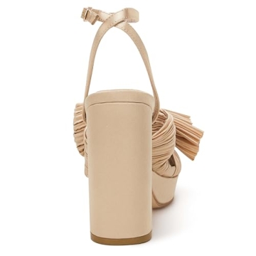 VETASTE Women's Bow Knot Heeled Sandals for Weddings