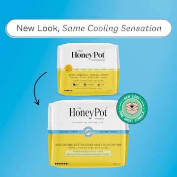 The Honey Pot Company - Herbal Sanitary Pads for Women - Heavy Flow w/Wings - Infused w/Essential Oi...