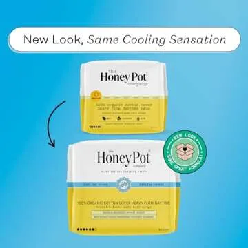 The Honey Pot Company - Herbal Sanitary Pads for Women - Heavy Flow w/Wings - Infused w/Essential Oi...