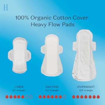 The Honey Pot Company - Herbal Sanitary Pads for Women - Heavy Flow w/Wings - Infused w/Essential Oils for Cooling Effect & Organic Cotton Cover - Feminine Care - FSA & HAS - 16 ct