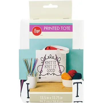 Boye Knit It Good Canvas Tote Bag - Perfect for Knitting and Crafting Supplies