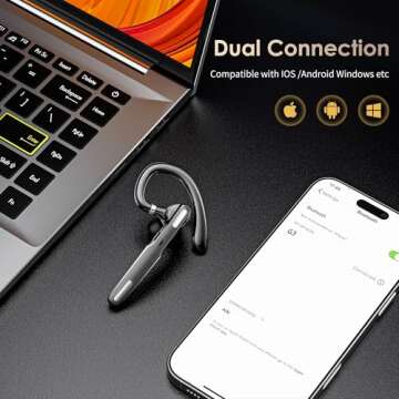 ICOMTOFIT Bluetooth Headset with Noise Cancellation and Comfort